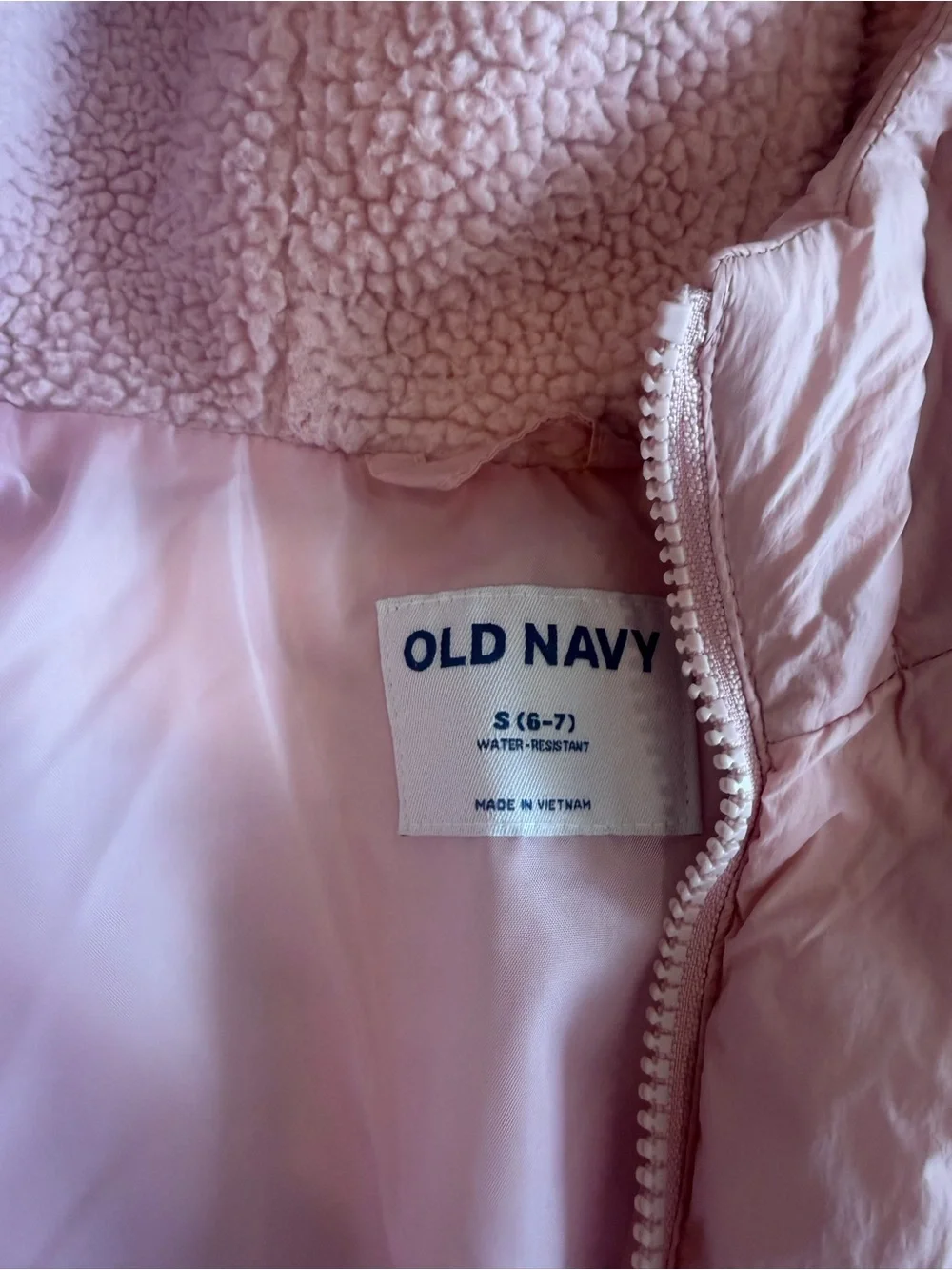 Old Navy Light Pink Hooded Puffer Jacket for Girls